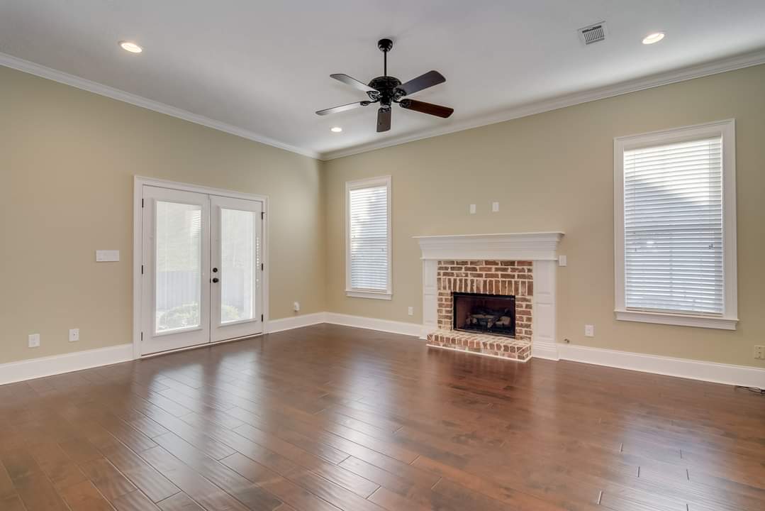 Living room showing paint work