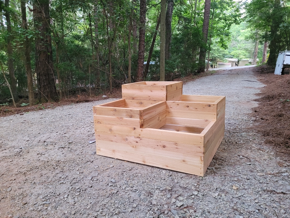 Custom-made wooden planter box